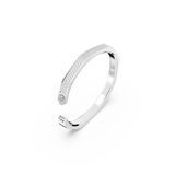 Swarovski Dextera Bangle Octagon shape, White, Rhodium plated, Medium