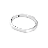 Swarovski Dextera Bangle Octagon shape, White, Rhodium plated, Medium