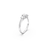 Swarovski Attract Trilogy Ring Round cut, White, Silver-tone finish