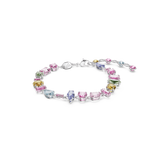 Swarovski Gema Bracelet Mixed cuts, Multicolored, Rhodium plated, Medium