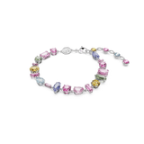 Swarovski Gema Bracelet Mixed cuts, Multicolored, Rhodium plated, Medium