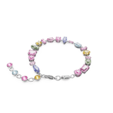 Swarovski Gema Bracelet Mixed cuts, Multicolored, Rhodium plated, Medium