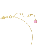 Swarovski Florere Necklace Flower, Small, Pink, Gold-tone plated