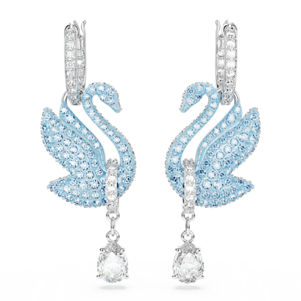 Swarovski Swarovski Iconic Swan Drop Earrings Swan, Blue