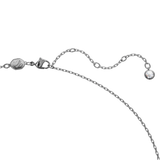 Swarovski Volta Necklace Heart, Small, Black, Ruthenium plated