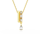 Swarovski Dextera Necklace Mixed cuts, White, Gold-tone plated