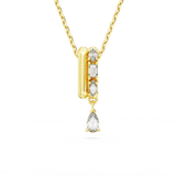 Swarovski Dextera Necklace Mixed cuts, White, Gold-tone plated