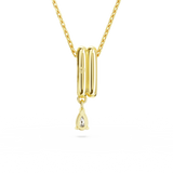 Swarovski Dextera Necklace Mixed cuts, White, Gold-tone plated