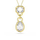 Swarovski Dextera Necklace Mixed cuts, White, Gold-tone plated