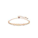 Swarovski Emily Bracelet Mixed round cuts, Pink, Rose gold plated