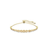 Swarovski Emily Bracelet Mixed round cuts, Gold tone, Gold-tone plated