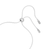 Swarovski Hollow Bracelet Interlocking loop, Blue, Rhodium plated, Medium