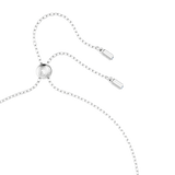 Swarovski Hollow Necklace Interlocking loop, Blue, Rhodium plated