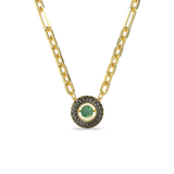 Swarovski Swarovski Sparkling Dance Necklace Green, Gold-tone plated