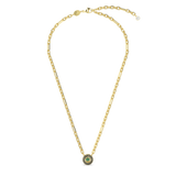 Swarovski Swarovski Sparkling Dance Necklace Green, Gold-tone plated
