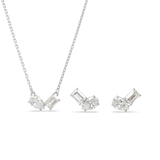 Swarovski Mesmera set Mixed cuts, White, Rhodium plated