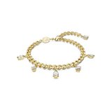 Swarovski Dextera Bracelet Mixed cuts, White, Gold-tone plated, Medium