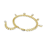 Swarovski Dextera Bracelet Mixed cuts, White, Gold-tone plated, Medium
