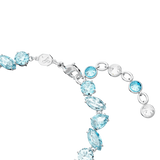 Swarovski Gema Bracelet Mixed cuts, Blue, Rhodium plated, Medium