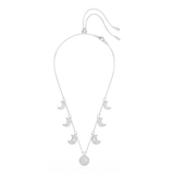Swarovski Luna Choker Moon, White, Rhodium plated