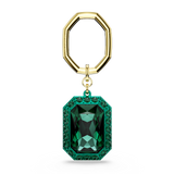 Swarovski Key ring, Octagon cut, Green, Mixed metal finish