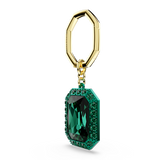 Swarovski Key ring, Octagon cut, Green, Mixed metal finish