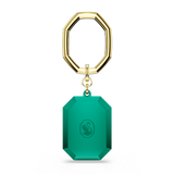Swarovski Key ring, Octagon cut, Green, Mixed metal finish