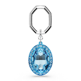 Swarovski Key ring, Oval cut, Blue, Mixed metal finish