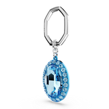 Swarovski Key ring, Oval cut, Blue, Mixed metal finish