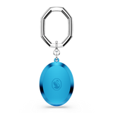 Swarovski Key ring, Oval cut, Blue, Mixed metal finish
