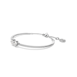Swarovski Mesmera Bangle Mixed cuts, White, Rhodium plated, Medium