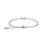 Swarovski Mesmera Bangle Mixed cuts, White, Rhodium plated, Medium