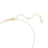 Swarovski Dextera Necklace Interlocking loop, White, Gold plated