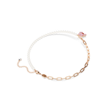 Swarovski Teddy pendant, Crystal pearl, Bear, Pink, Rose gold-tone plated