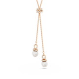 Swarovski Originally Y Necklace White, Rose gold-tone plated