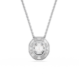 Swarovski Mesmera Necklace Octagon cut, Small, White, Rhodium plated