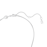 Swarovski Mesmera Necklace Octagon cut, Small, White, Rhodium plated