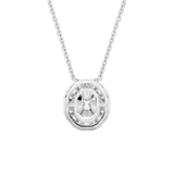 Swarovski Mesmera Necklace Octagon cut, Small, White, Rhodium plated