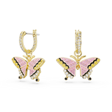 Swarovski Idyllia Drop Earrings Butterfly, Multicolored, Gold-tone plated