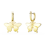 Swarovski Idyllia Drop Earrings Butterfly, Multicolored, Gold-tone plated