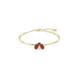 Swarovski Idyllia Bangle Ladybug, Red, Gold-tone plated, Medium