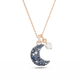 Swarovski Luna Necklace Moon, Multicolored, Rose gold-tone plated