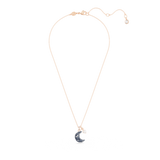 Swarovski Luna Necklace Moon, Multicolored, Rose gold-tone plated
