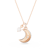 Swarovski Luna Necklace Moon, Multicolored, Rose gold-tone plated