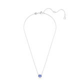 Swarovski Constella Necklace Oval cut, Blue, Rhodium plated