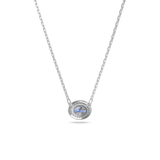 Swarovski Constella Necklace Oval cut, Blue, Rhodium plated