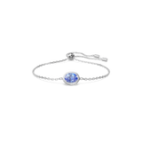 Swarovski Constella Bracelet Oval cut, Blue, Rhodium plated, Medium