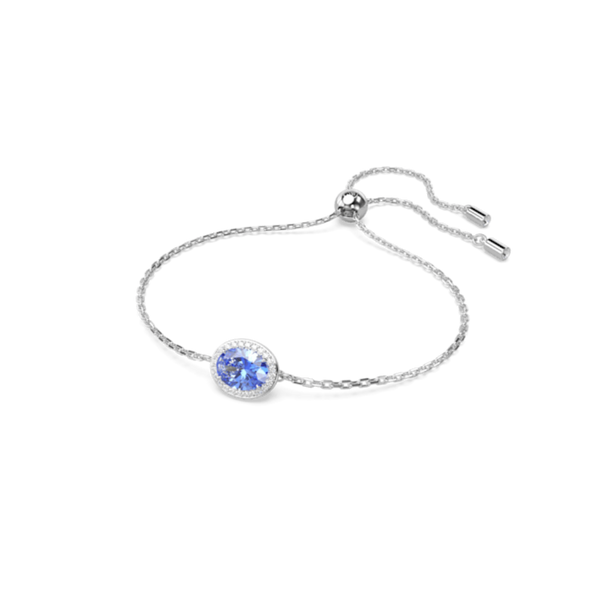 Swarovski Constella Bracelet Oval cut, Blue, Rhodium plated, Medium ...