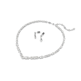 Swarovski Mesmera set, Mixed cuts, White, Rhodium plated