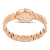 Swarovski Crystal Rock Oval Watch Swiss Made, Metal bracelet, Red, Rose gold-tone finish